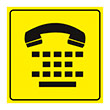 Визуальная пиктограмма «Телефон для слабослышащих», ДС54 (полистирол 3 мм, 150х150 мм)